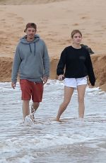 LUCY HALE and Riley Smith Out at a Beach in Maui 05/09/2018