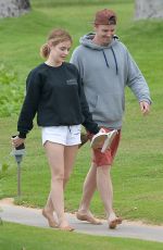LUCY HALE and Riley Smith Out at a Beach in Maui 05/09/2018
