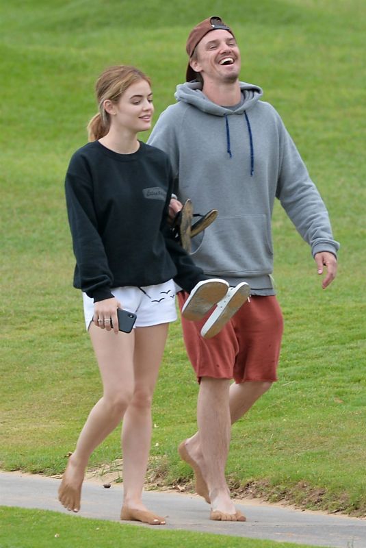 LUCY HALE and Riley Smith Out at a Beach in Maui 05/09/2018
