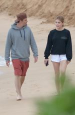 LUCY HALE and Riley Smith Out at a Beach in Maui 05/09/2018