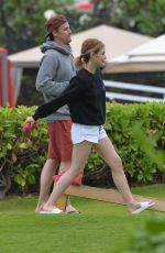 LUCY HALE and Riley Smith Out at a Beach in Maui 05/09/2018