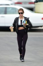 LUCY HALE Heading to a Gym in Los Angeles 05/24/2018