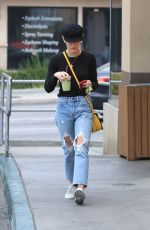 LUCY HALE in Ripped Jeans Out in Studio City 05/21/2018
