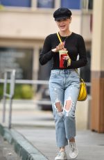 LUCY HALE in Ripped Jeans Out in Studio City 05/21/2018