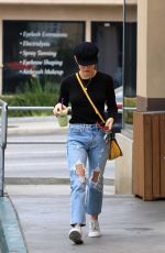 LUCY HALE in Ripped Jeans Out in Studio City 05/21/2018