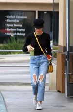 LUCY HALE in Ripped Jeans Out in Studio City 05/21/2018