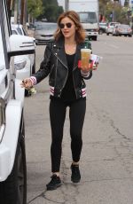 LUCY HALE Leaves Starbucks in Los Angeles 05/22/2018