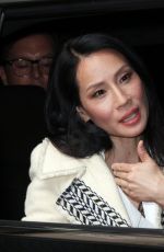 LUCY LIU Heading to a Studio in New York 04/30/2018