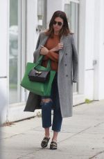 MANDY MOORE Shows New Darker Brunette Hair in Los Angeles 05/01/2018
