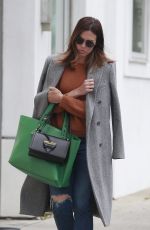 MANDY MOORE Shows New Darker Brunette Hair in Los Angeles 05/01/2018