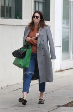 MANDY MOORE Shows New Darker Brunette Hair in Los Angeles 05/01/2018