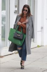MANDY MOORE Shows New Darker Brunette Hair in Los Angeles 05/01/2018