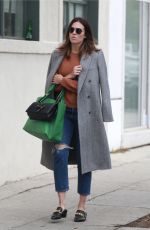 MANDY MOORE Shows New Darker Brunette Hair in Los Angeles 05/01/2018