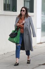 MANDY MOORE Shows New Darker Brunette Hair in Los Angeles 05/01/2018