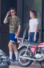 MAYA HAWKE and Joe Keery on the Set of Stranger Things in Duluth 05/18/2018