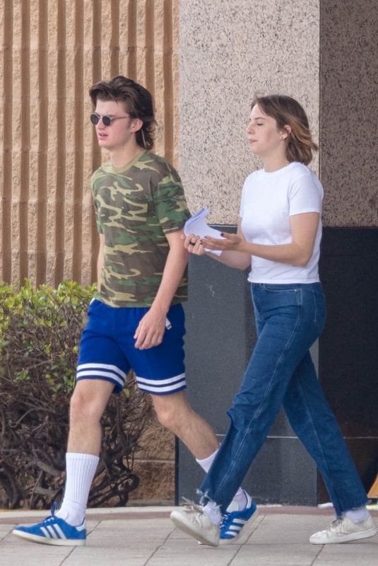 MAYA HAWKE and Joe Keery on the Set of Stranger Things in Duluth 05/18/2018