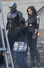 MELISSA BENOIST and ERICA DURANCE on the Set of Supergirl in Vancouver 05/02/2018