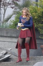 MELISSA BENOIST and ERICA DURANCE on the Set of Supergirl in Vancouver 05/02/2018