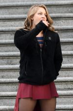 MELISSA BENOIST and ERICA DURANCE on the Set of Supergirl in Vancouver 05/02/2018