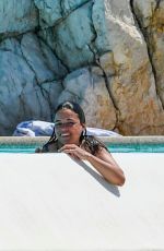 MICHELLE RODRIGUEZ in Bikini Swimming at Eden Roc Hotel in Antibes 05/17/2018