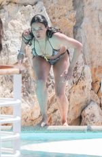 MICHELLE RODRIGUEZ in Bikini Swimming at Eden Roc Hotel in Antibes 05/17/2018