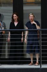 MICHELLE WILLIAMS and JULIANNE MOORE on the Set of After the Wedding in New York 05/29/2018