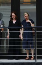 MICHELLE WILLIAMS and JULIANNE MOORE on the Set of After the Wedding in New York 05/29/2018