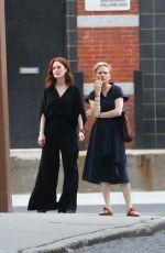 MICHELLE WILLIAMS and JULIANNE MOORE on the Set of After the Wedding in New York 05/29/2018
