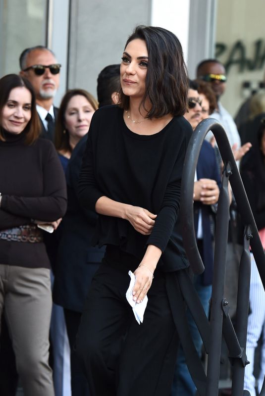 MILA KUNIS at Zoe Saldana Star on the Hollywood Walk of Fame Ceremnoy in Los Angeles 05/03/2018