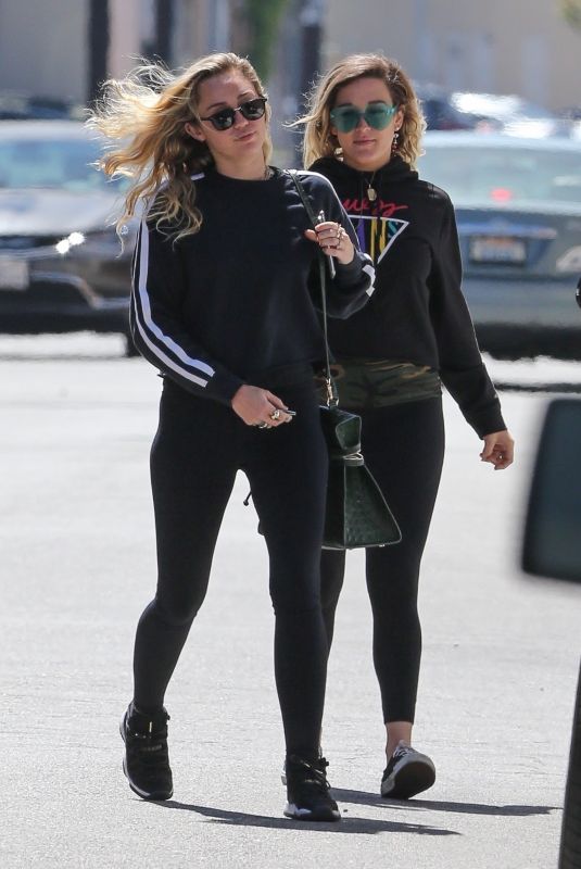 MILEY CYRUS Leaves Granville Restaurant in Studio City 05/15/2018