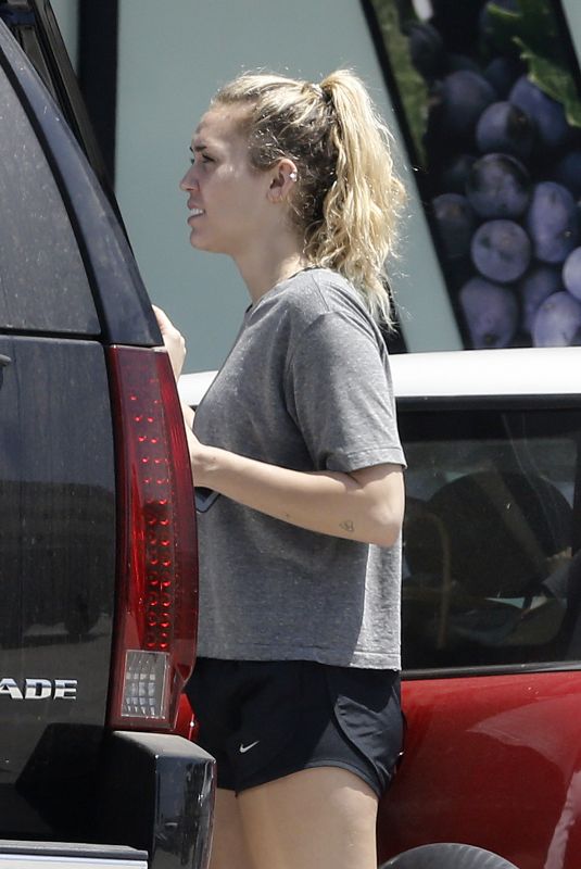 MILEY CYRUS Out Shopping in Malibu 05/26/2018