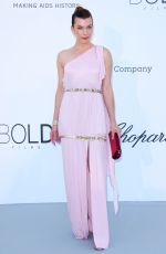 MILLA JOVOVICH at Amfar