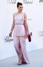 MILLA JOVOVICH at Amfar