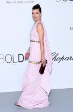 MILLA JOVOVICH at Amfar