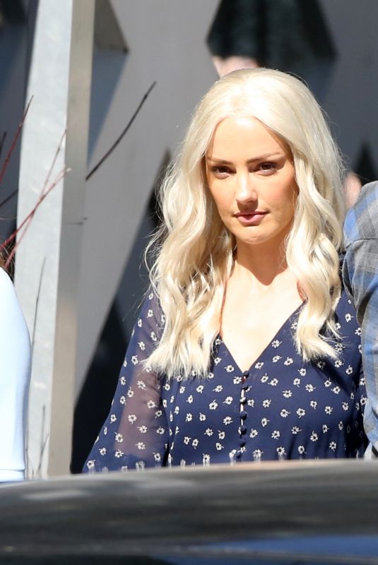 MINKA KELLY on the Set of Titans in Toronto 05/09/2018