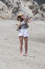 MINNIE DRIVER Out on the Beach in Los Angeles 05/30/2018