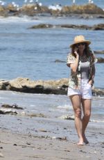 MINNIE DRIVER Out on the Beach in Los Angeles 05/30/2018