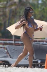 MORIAH MILLS in Bikini at a Beach in Miami 05/06/2018