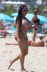 MORIAH MILLS in Bikini at a Beach in Miami 05/06/2018