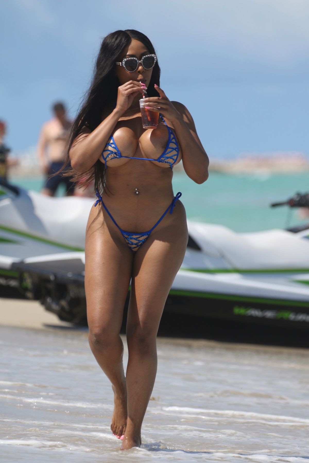 MORIAH MILLS in Bikini at a Beach in Miami 05/06/2018 - HawtCelebs