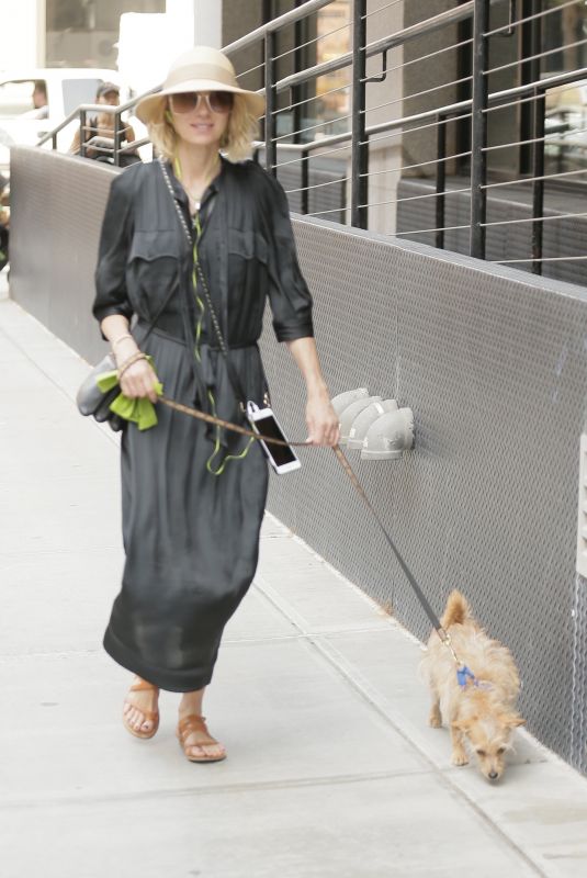 NAOMI WATTS Out with Her Dog in New York 05/03/2018