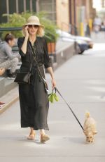 NAOMI WATTS Out with Her Dog in New York 05/03/2018