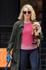 NAOMI WATTS Out with Her Dogs in New York 05/30/2018