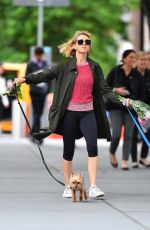 NAOMI WATTS Out with Her Dogs in New York 05/30/2018