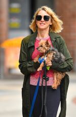 NAOMI WATTS Out with Her Dogs in New York 05/30/2018