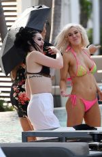 NIKKI and BRIE BELLA and other WWE Stars Filming Total Ddivas in Miami 05/30/2018