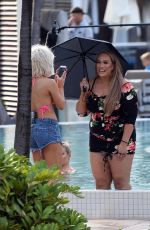 NIKKI and BRIE BELLA and other WWE Stars Filming Total Ddivas in Miami 05/30/2018