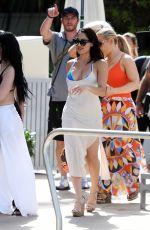 NIKKI BELLA in Bikini on the Set of Total Divas at a Pool in Miami 05/30/2018