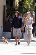 NINA AGDAL and Jack Brinkley Out with Their Dog in New York 05/21/2018