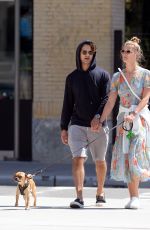 NINA AGDAL and Jack Brinkley Out with Their Dog in New York 05/21/2018